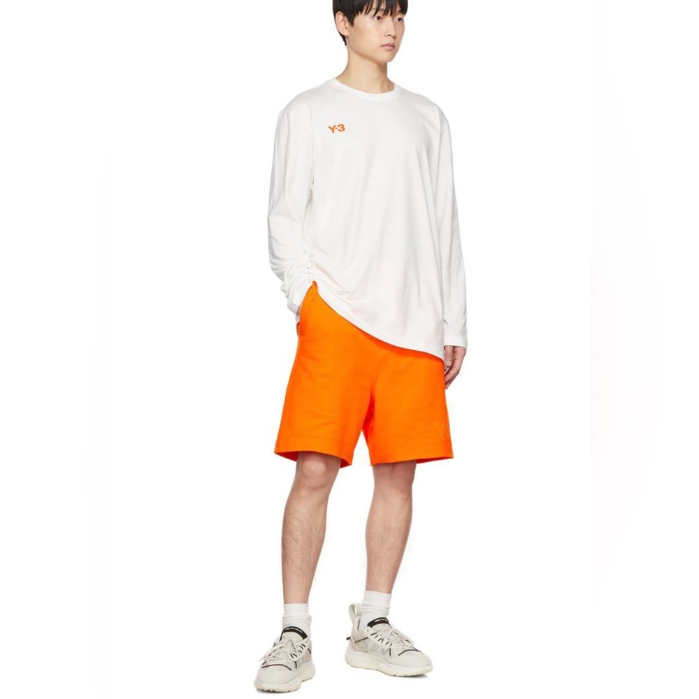 Y-3 White Bonded long sleeve T Shirt